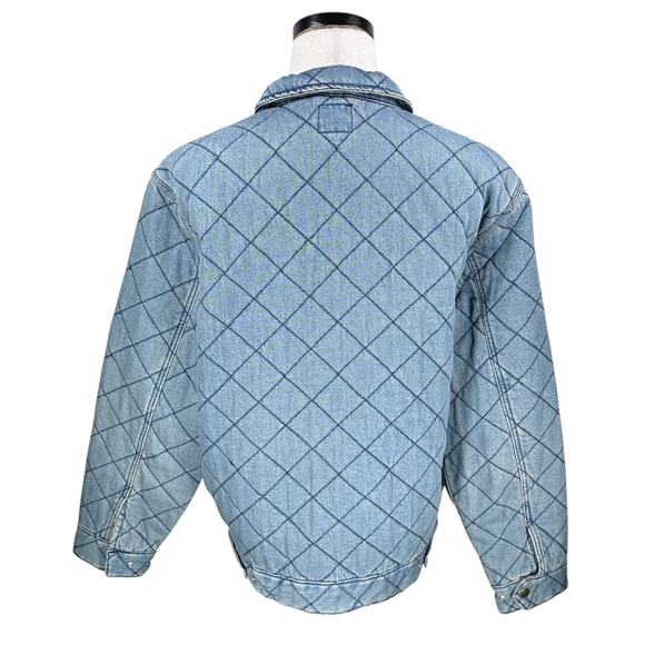 Supreme x Dickies Quilted Denim Work Jacket Mens Large Blue Long Sleeve Full Zip - Picture 5 of 12